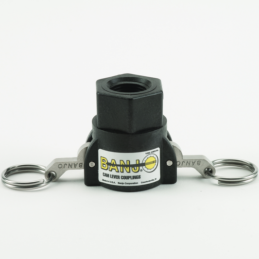 PP Adapter 3/4-inch FQDC X 1/2-inch FNPT | 050D | Banjo Corporation | Category-Adapter, Connector Type-Female NPT, Connector Type-Female QDC