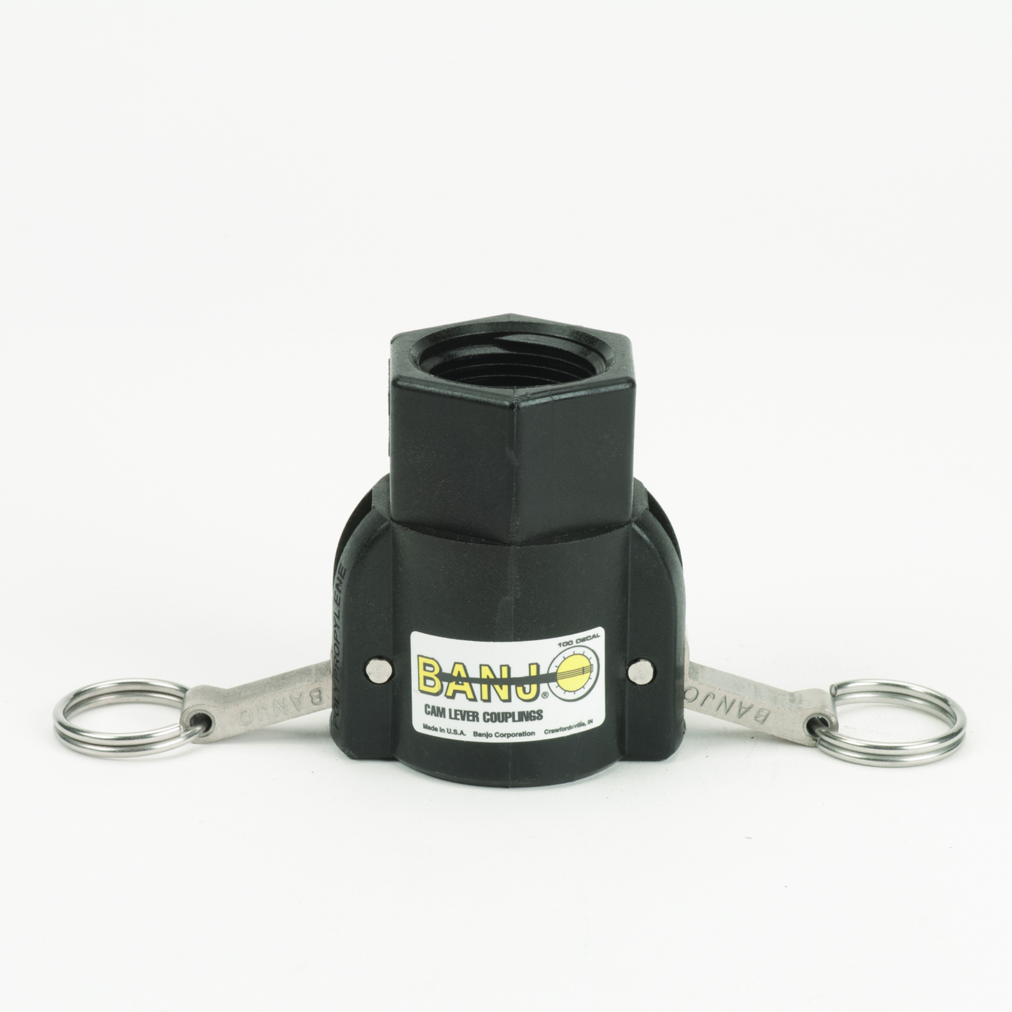 PP Adapter 1-inch FQDC X 1-inch FNPT | 100D | Banjo Corporation | Category-Adapter, Connector Type-Female NPT, Connector Type-Female QDC