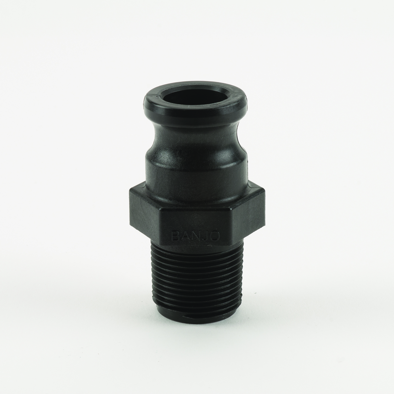 PP Adapter 1-inch MNPT X 1-inch MQDC | 100F | Banjo Corporation | Category-Adapter, Connector Type-Male NPT, Connector Type-Male QDC