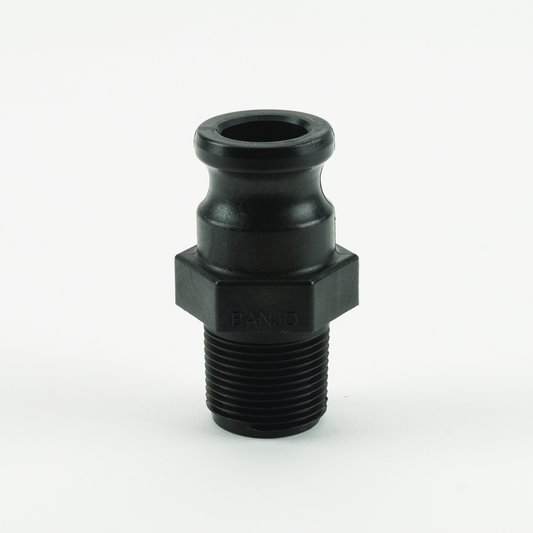 PP Adapter 1-inch MNPT X 1-inch MQDC | 100F | Banjo Corporation | Category-Adapter, Connector Type-Male NPT, Connector Type-Male QDC