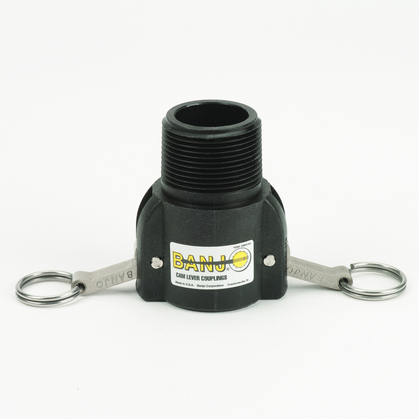 PP Adapter 1-inch FQDC X 1 1/4-inch MNPT | 125B | Banjo Corporation | Category-Adapter, Connector Type-Female QDC, Connector Type-Male NPT