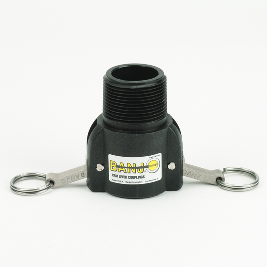 PP Adapter 1-inch FQDC X 1 1/4-inch MNPT | 125B | Banjo Corporation | Category-Adapter, Connector Type-Female QDC, Connector Type-Male NPT