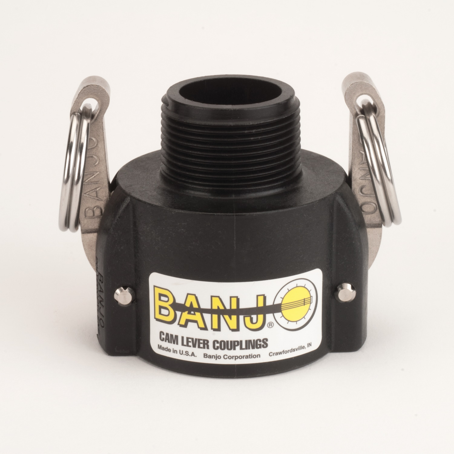 PP Adapter 1 1/4-inch MNPT X 1 1/2-inch FQDC | 150125B | Banjo Corporation | Category-Adapter, Connector Type-Female QDC, Connector Type-Male NPT