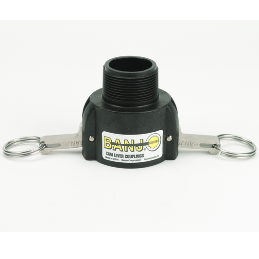 PP Adapter 1 1/2-inch MNPT X 1 1/2-inch FQDC | 150B | Banjo Corporation | Category-Adapter, Connector Type-Female QDC, Connector Type-Male NPT