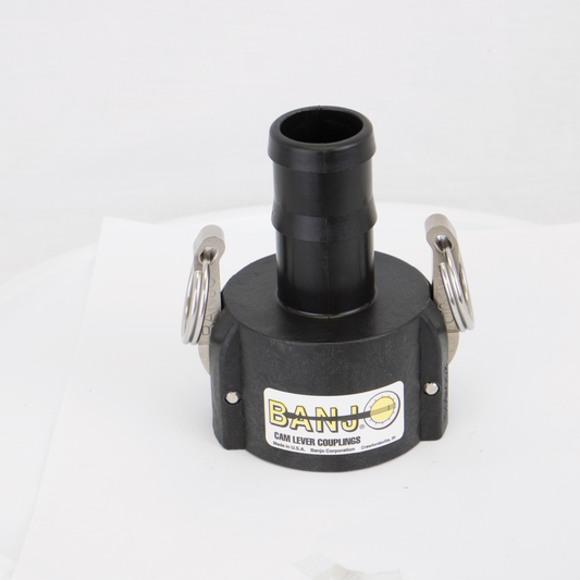 PP Adapter 2-inch FQDC X 1 1/2-inch HB | 200150C | Banjo Corporation | Category-Adapter, Connector Type-Female QDC, Connector Type-HB