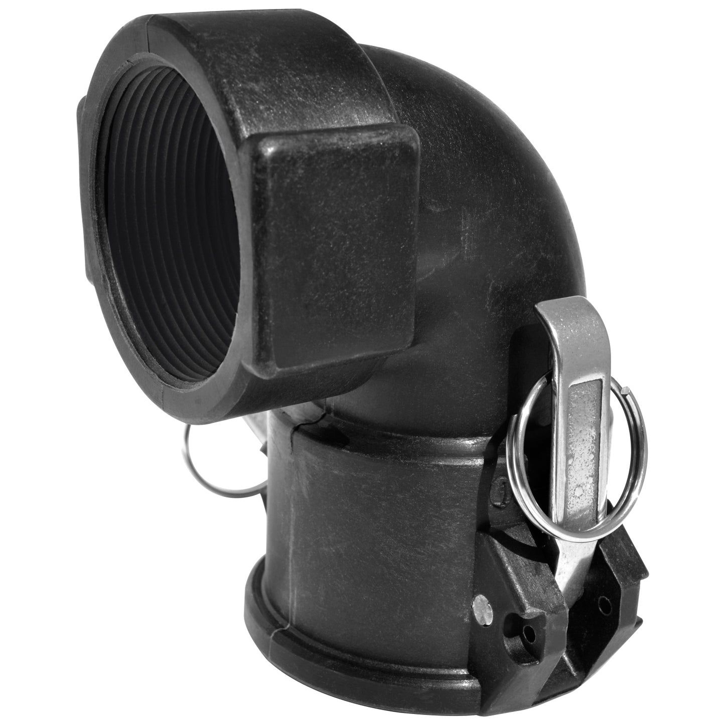 PP Elbow 90 DEG 2-inch FQDC X 2-inch FNPT | 200D90 | TerreMax | Category-Elbow, Connector Type-Female NPT, Connector Type-Female QDC