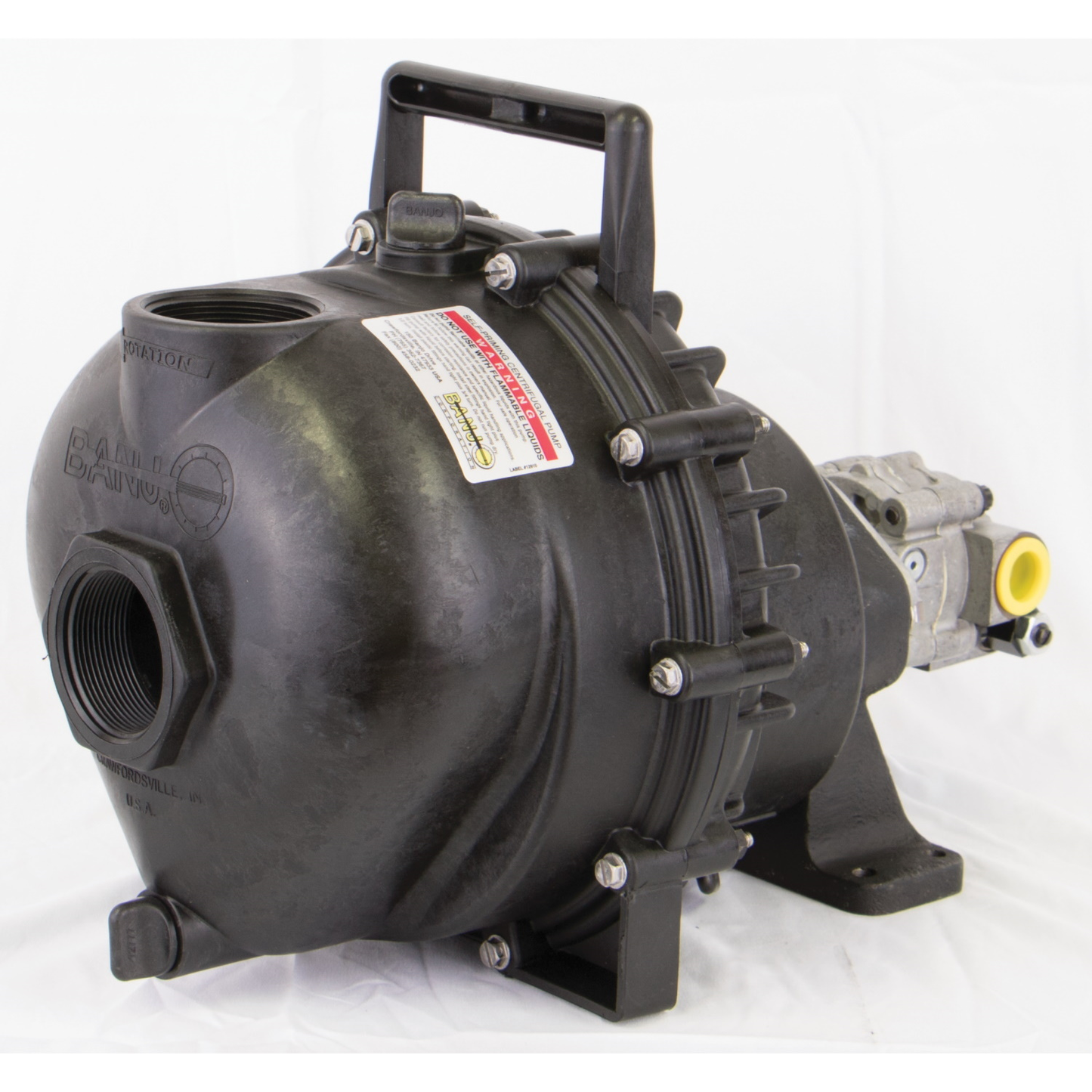 2-inch Poly WS Pump w/ 12 HP Hydraulic Motor | 200PHYW | Banjo Corporation | Category-Pump, Connector Type-Female NPT, Material-Polypropylene