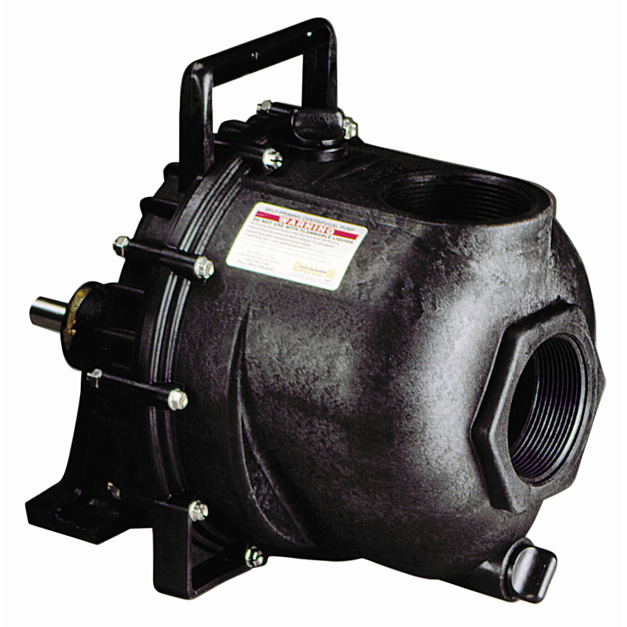 3-inch Poly Bearing Pedestal w/ 3/4-inch Shaft & 4VN Impeller | 300PB | Banjo Corporation | Category-Pump, Connector Type-Female NPT, Material-Polypropylene