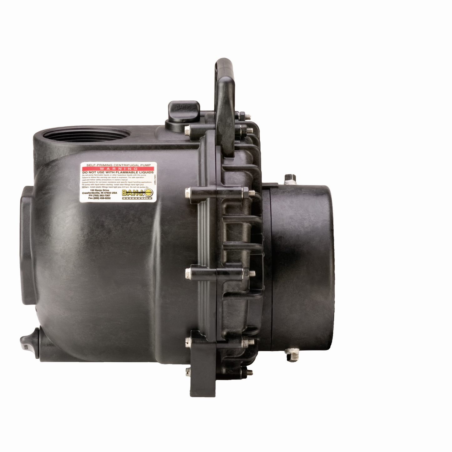 3-inch Poly WS Pump Only w/ Full Impeller | 300POW | Banjo Corporation | Category-Pump, Connector Type-Female NPT, Material-Polypropylene