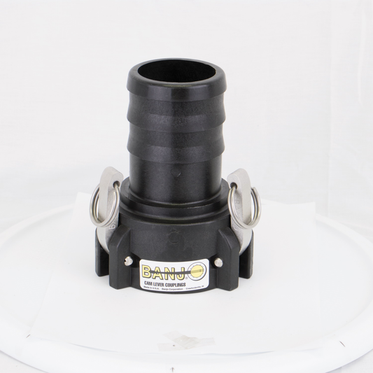 3-inch Female Coupler w/ 3 Arms X 3-inch Hose Barb Poly | 303C | Banjo Corporation | Category-Adapter, Connector Type-Female QDC, Connector Type-HB