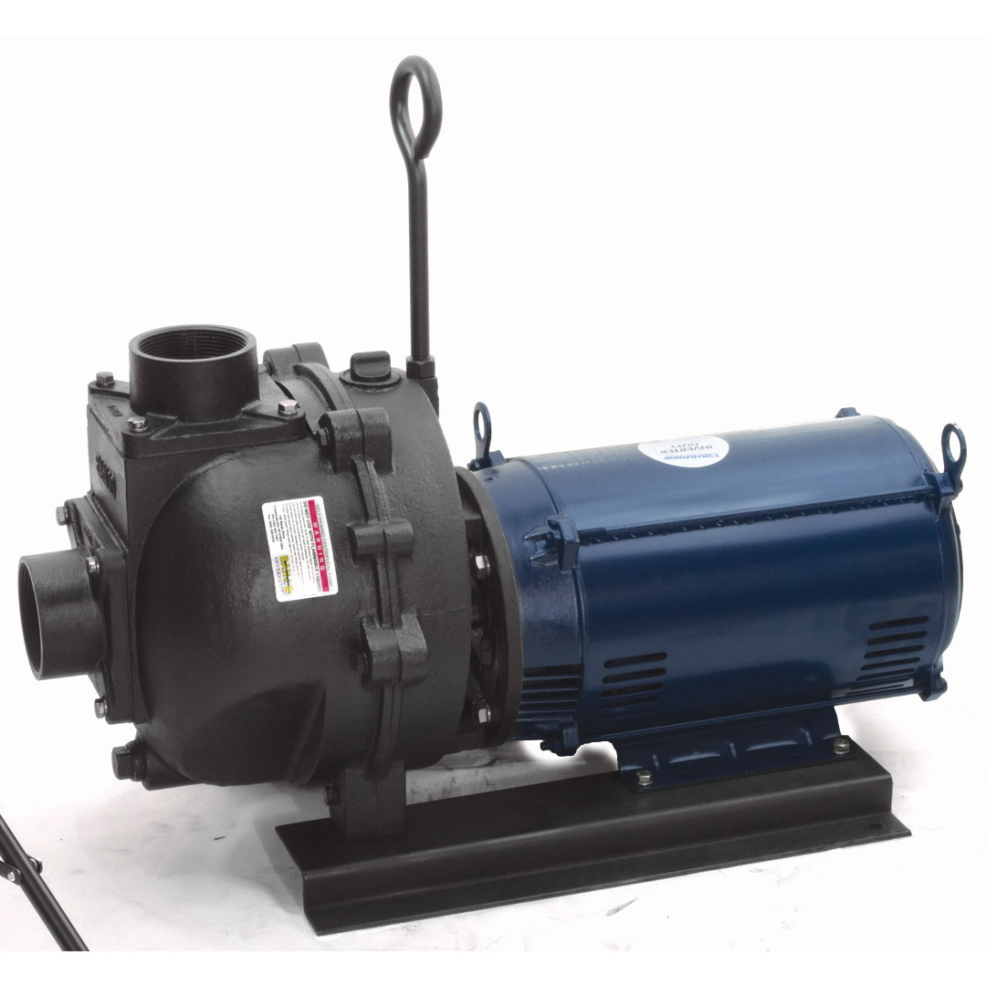3-inch CI Pump w/ 15 HP Three Phase Electric Motor | 333PIE15 | Banjo Corporation | Category-Pump, Connector Type-Female NPT, Material-Cast Iron