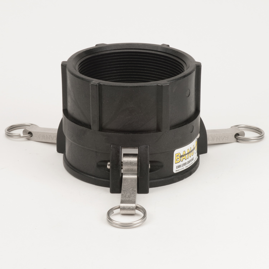 PP Adapter 4-inch FQDC X 4-inch FNPT | 400D | Banjo Corporation | Category-Adapter, Connector Type-Female NPT, Connector Type-Female QDC