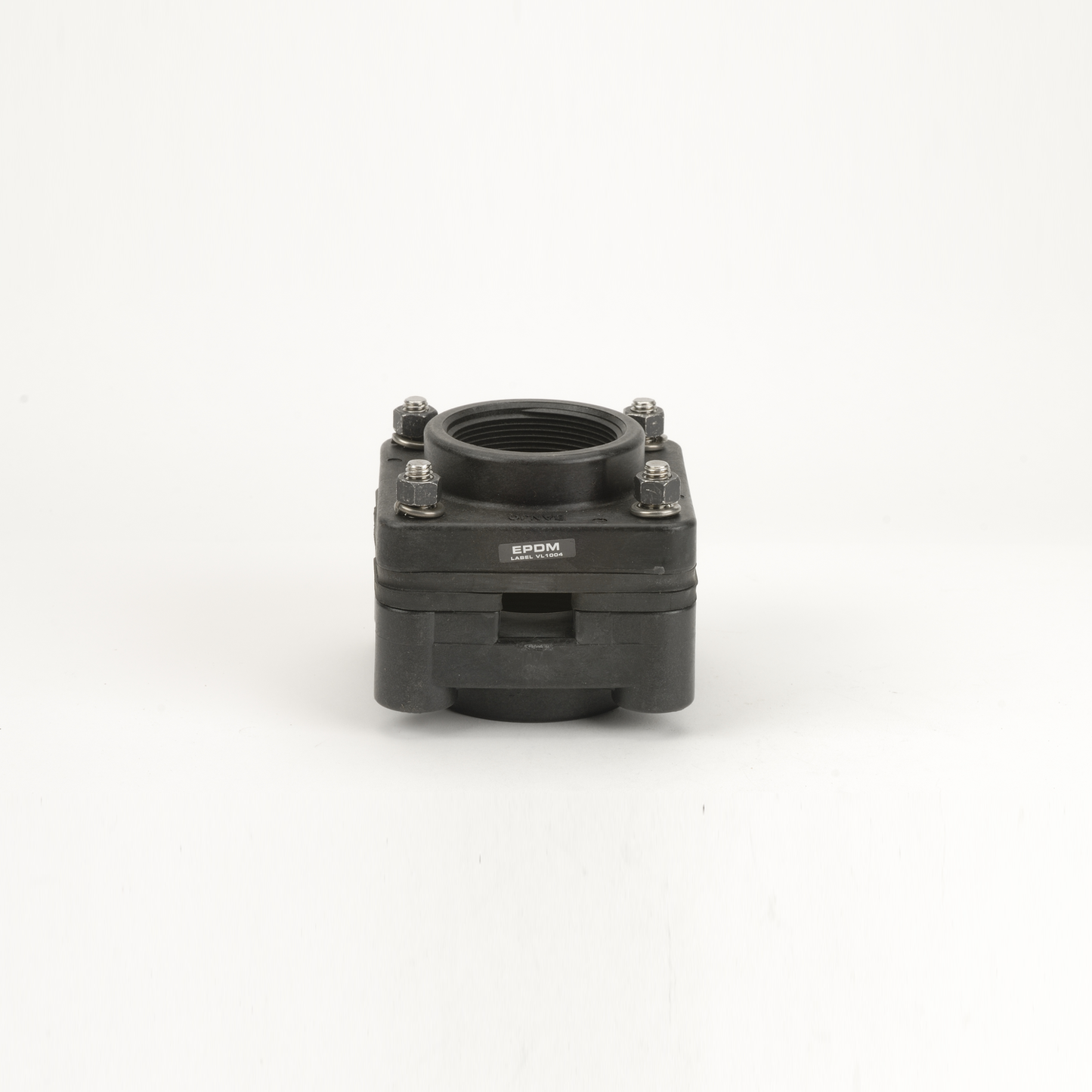 2-inch X 2-inch FP Threaded Bolted Poly Flange w/ EPDM Gasket | BF220BD | Banjo Corporation | Category-Bulkhead, Connector Type-Female NPT, Material-Polypropylene