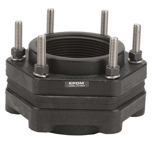 3-inch Bolted Tank Flange w/ 3 1/2-inch All Thread Bolt | BF335 | Banjo Corporation | Category-Bulkhead, Connector Type-Female NPT, Material-Polypropylene