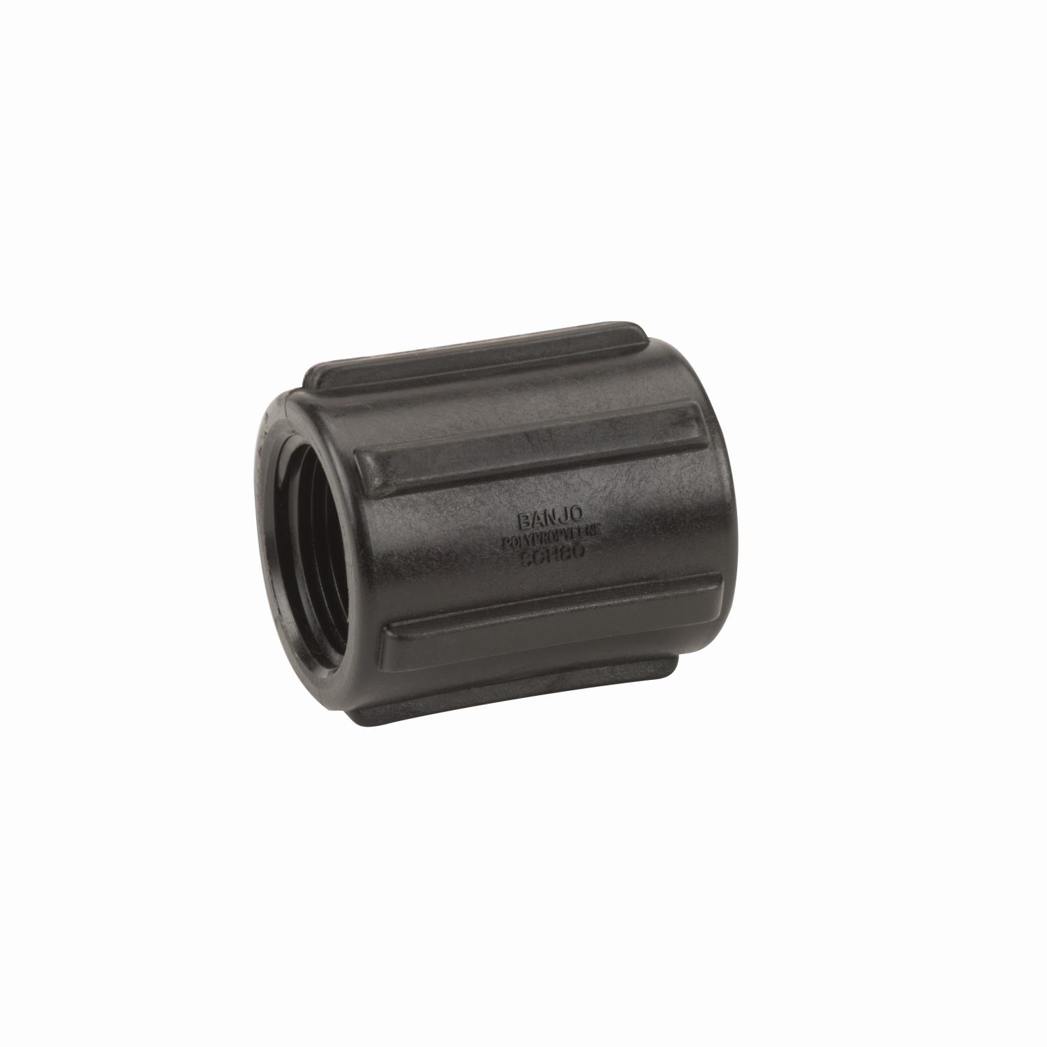 PP Adapter 3/4-inch FNPT X 3/4-inch FNPT | CPLG075 | Banjo Corporation | Category-Adapter, Connector Type-Female NPT, Material-Polypropylene