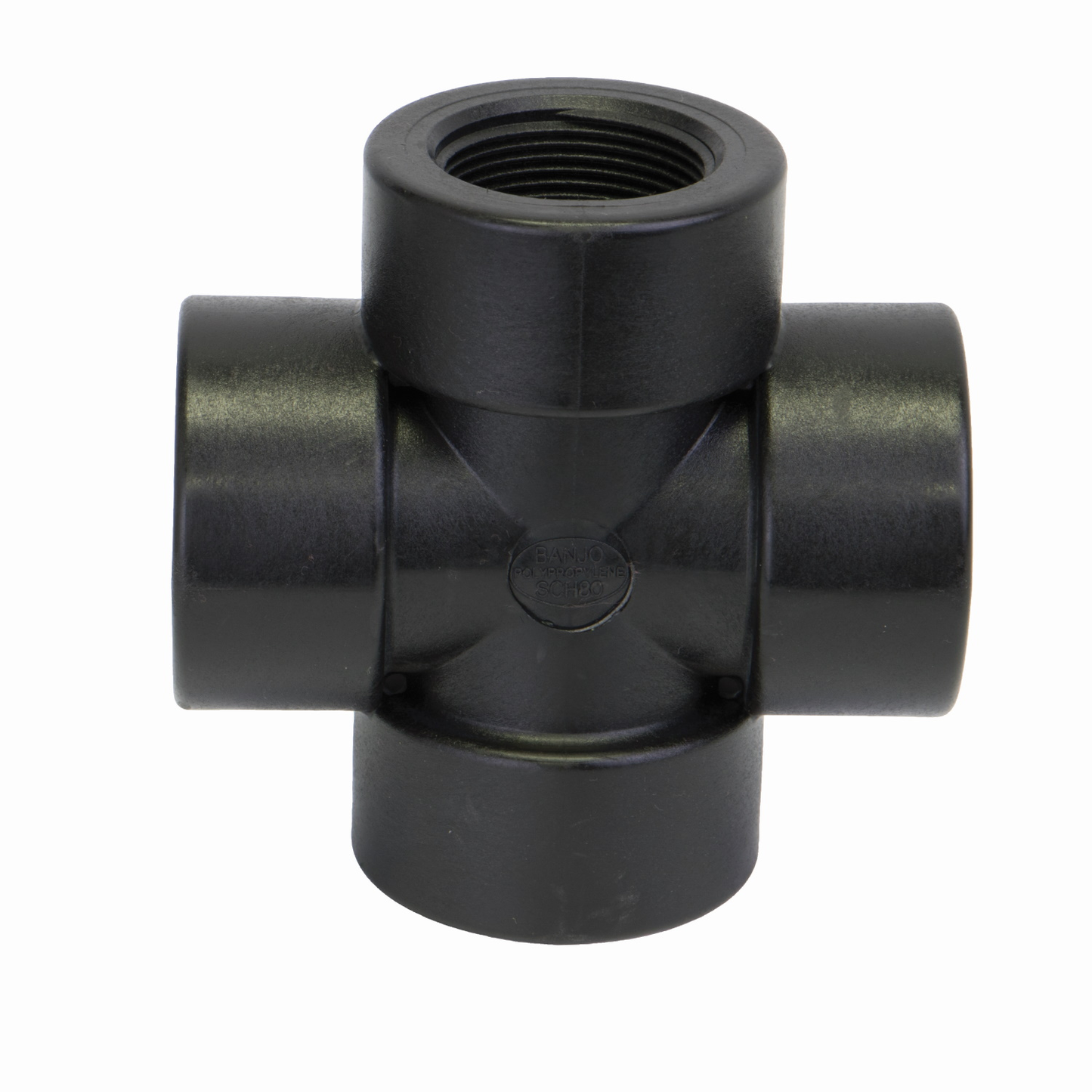 1 1/4-inch Poly Cross | CR125 | Banjo Corporation | Category-Cross, Connector Type-Female NPT, Material-Polypropylene