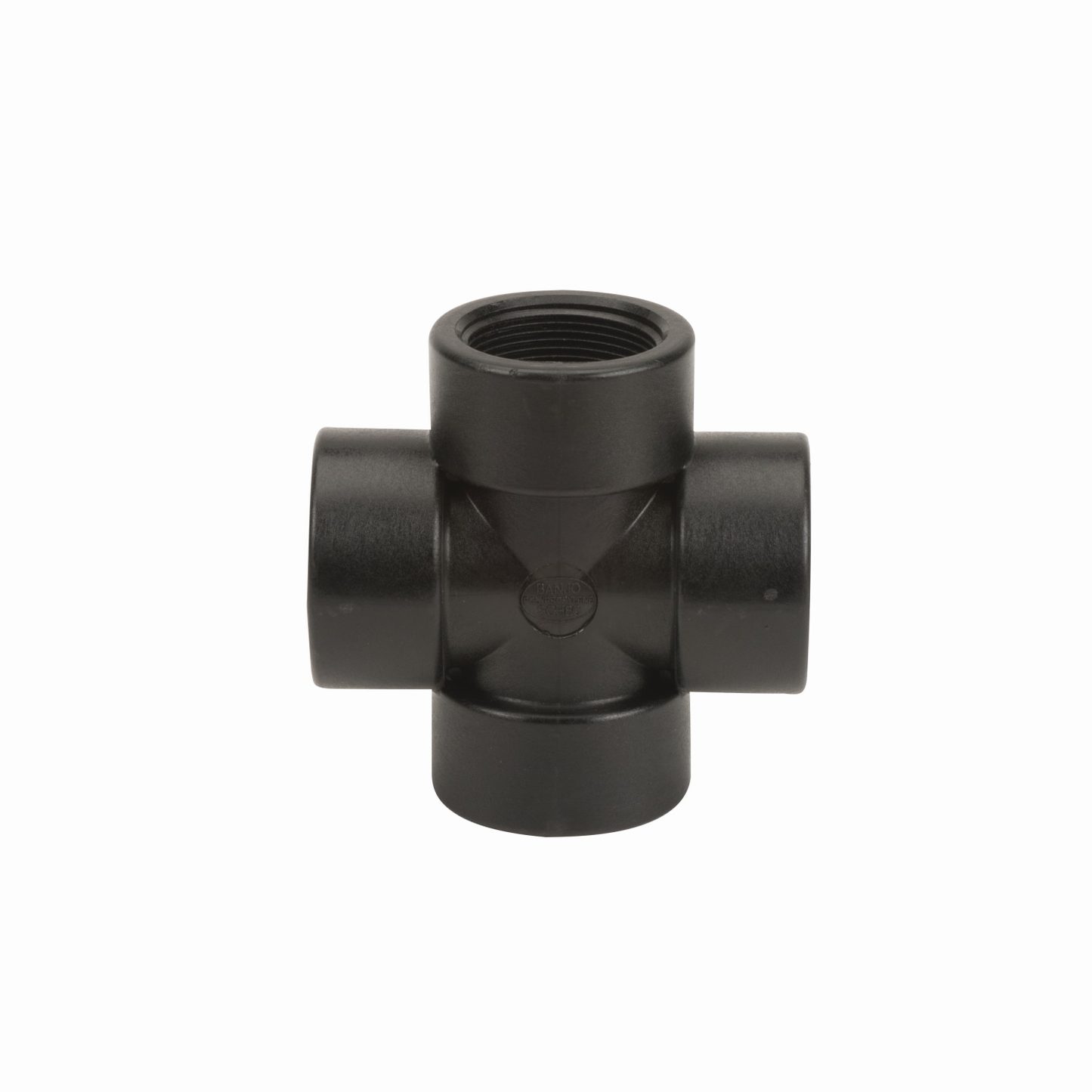 1 1/2-inch Poly Cross | CR150 | Banjo Corporation | Category-Cross, Connector Type-Female NPT, Material-Polypropylene