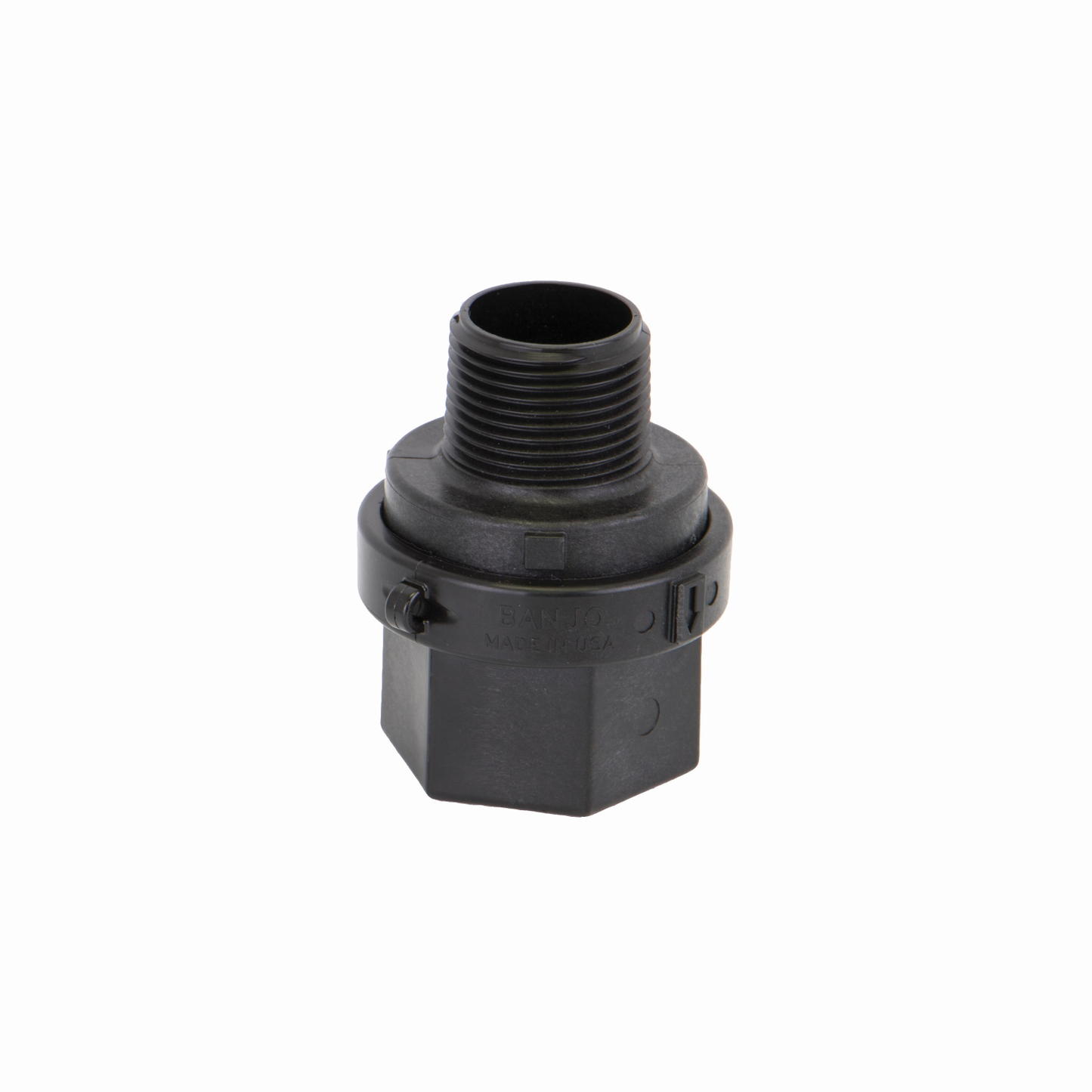 1-inch Male X Female NPT Check Valve | CV100MT | Banjo Corporation | Category-Valve, Connector Type-Female NPT, Material-Polypropylene
