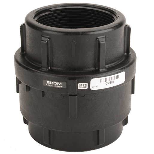 3-inch NPT Check Valve w/ 1/2# SpRing | CV301 | Banjo Corporation | Category-Valve, Connector Type-Female NPT, Material-Polypropylene