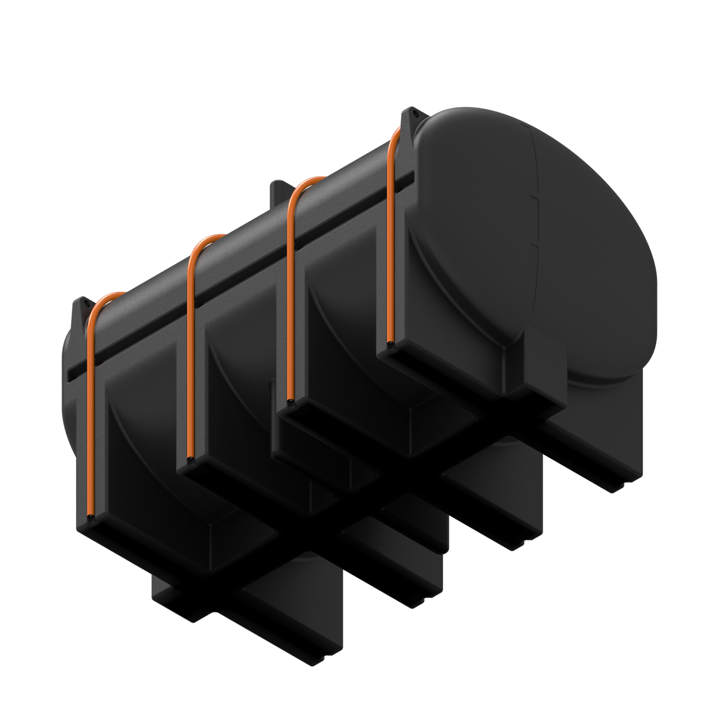 3750 Gallon Flat-Bottom Elliptical Leg Tank with Mounting Hoops