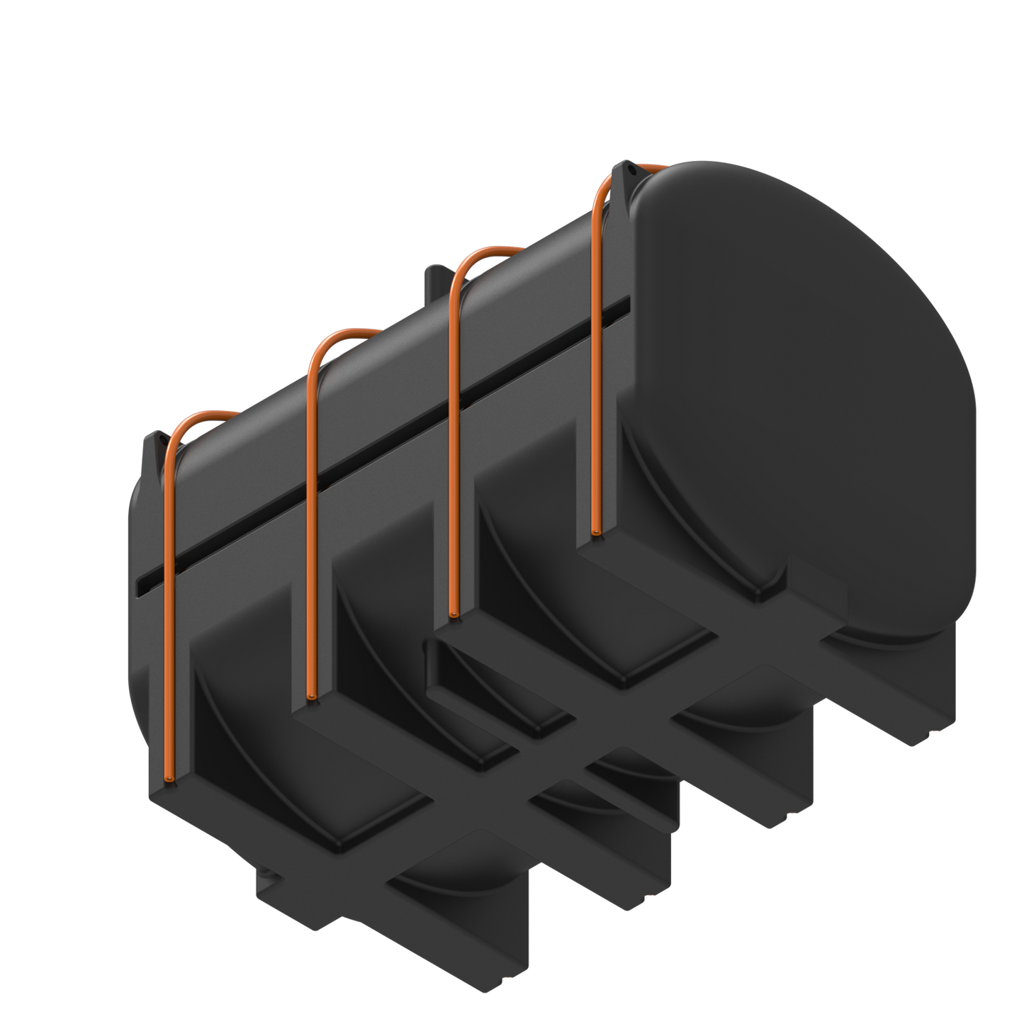 4250 Gallon Flat-Bottom Elliptical Leg Tank with Mounting Hoops