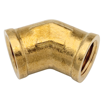 45 DEG FEMALE ELBOW 1/8-inch X 1/8-inch | G0848B-02-02 | Greenline Hose & Fittings | Category-Elbow, Connector Type-Male NPT, Material-Brass