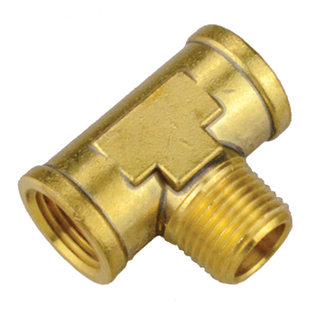 MALE BRANCH TEE 1/8-inch X 1/8-inch | G08T86B-02-02 | Greenline Hose & Fittings | Category-Tee, Connector Type-Female NPT, Material-Brass