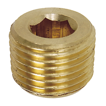 HOLLOW HEX HEAD PLUG 3/8-inch | G1600HB-06 | Greenline Hose & Fittings | Category-Plug, Connector Type-Male NPT, Material-Brass