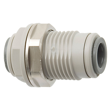BULKHEAD UNION 3/8-inch | G6363BH-06-06 | Greenline Hose & Fittings | Category-Bulkhead, Connector Type-Female John Guest, Material-Plastic