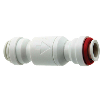CHECK VALVE 1/4-inch 1/4-inch | G6363CV-04-04 | Greenline Hose & Fittings | Category-Valve, Connector Type-Female John Guest, Material-Plastic