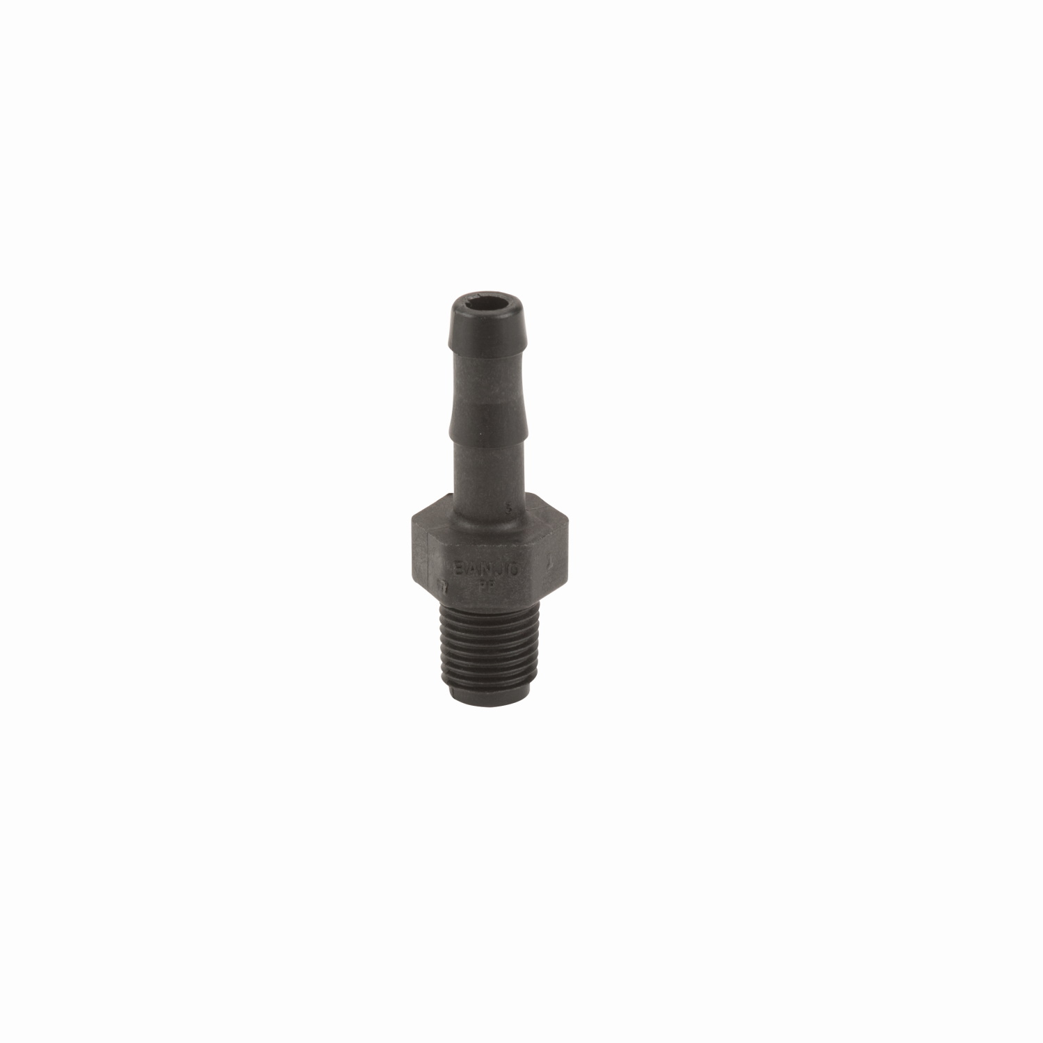 PP Adapter 1/4-inch MNPT X 3/8-inch HB | HB025-038 | Banjo Corporation | Category-Adapter, Connector Type-HB, Connector Type-Male NPT