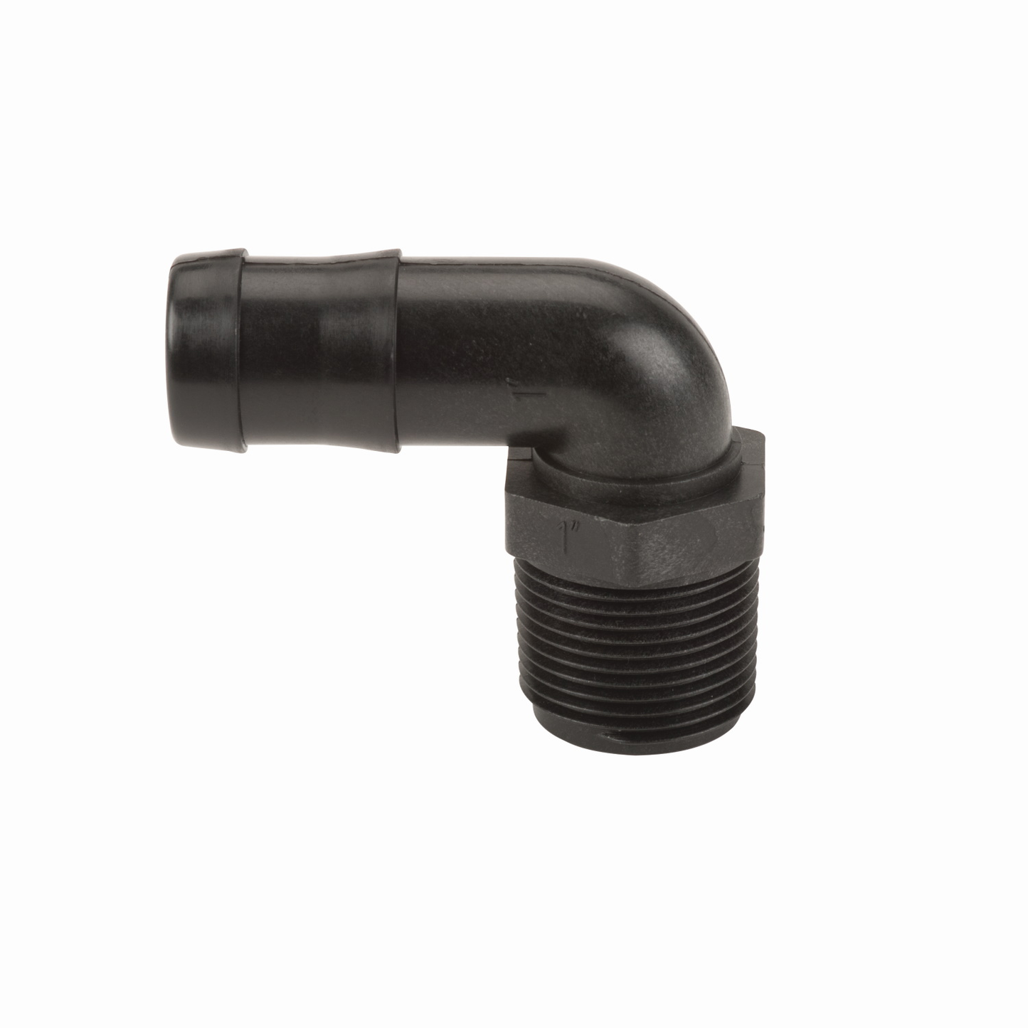 PP Elbow 90 DEG 1-inch MNPT X 1-inch HB | HB100-90 | Banjo Corporation | Category-Elbow, Connector Type-HB, Connector Type-Male NPT