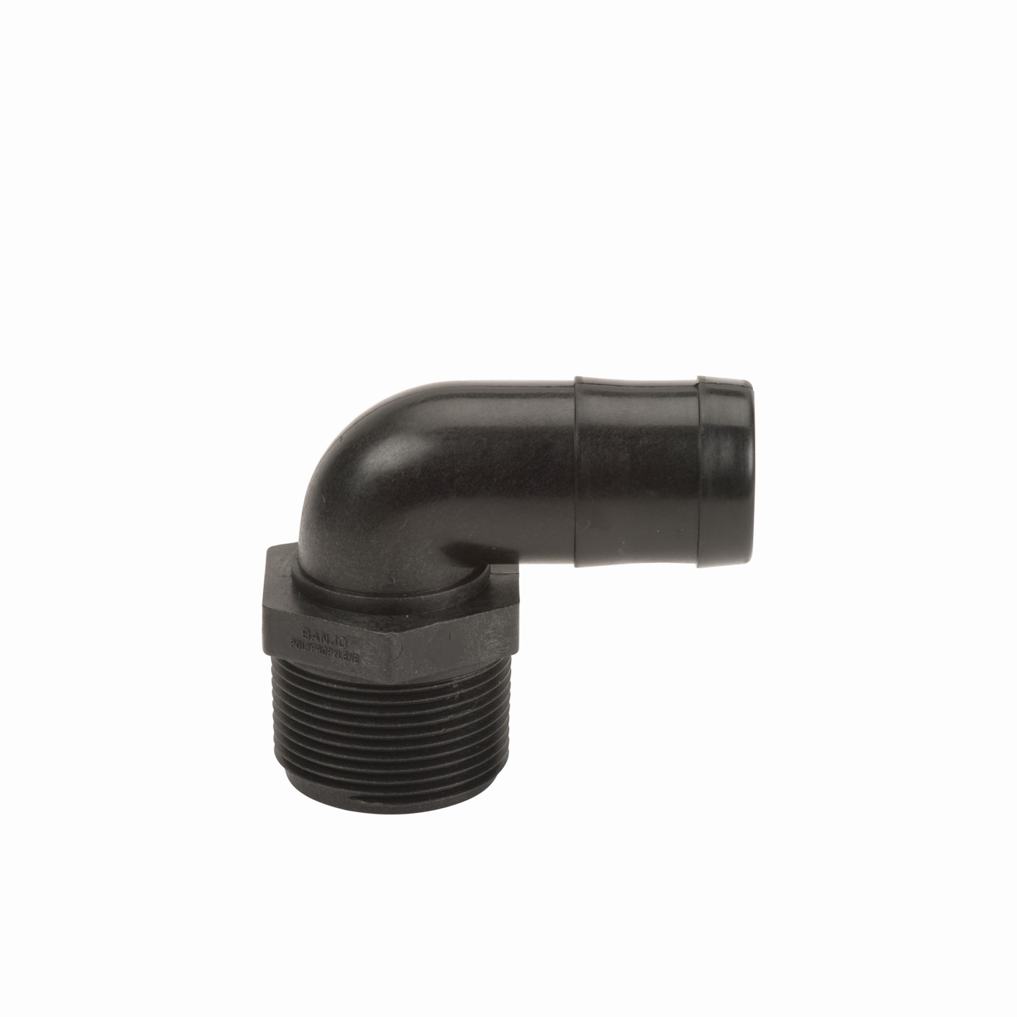 PP Elbow 90 DEG 1 1/4-inch MNPT X 1 1/4-inch HB | HB125-90 | Banjo Corporation | Category-Elbow, Connector Type-HB, Connector Type-Male NPT