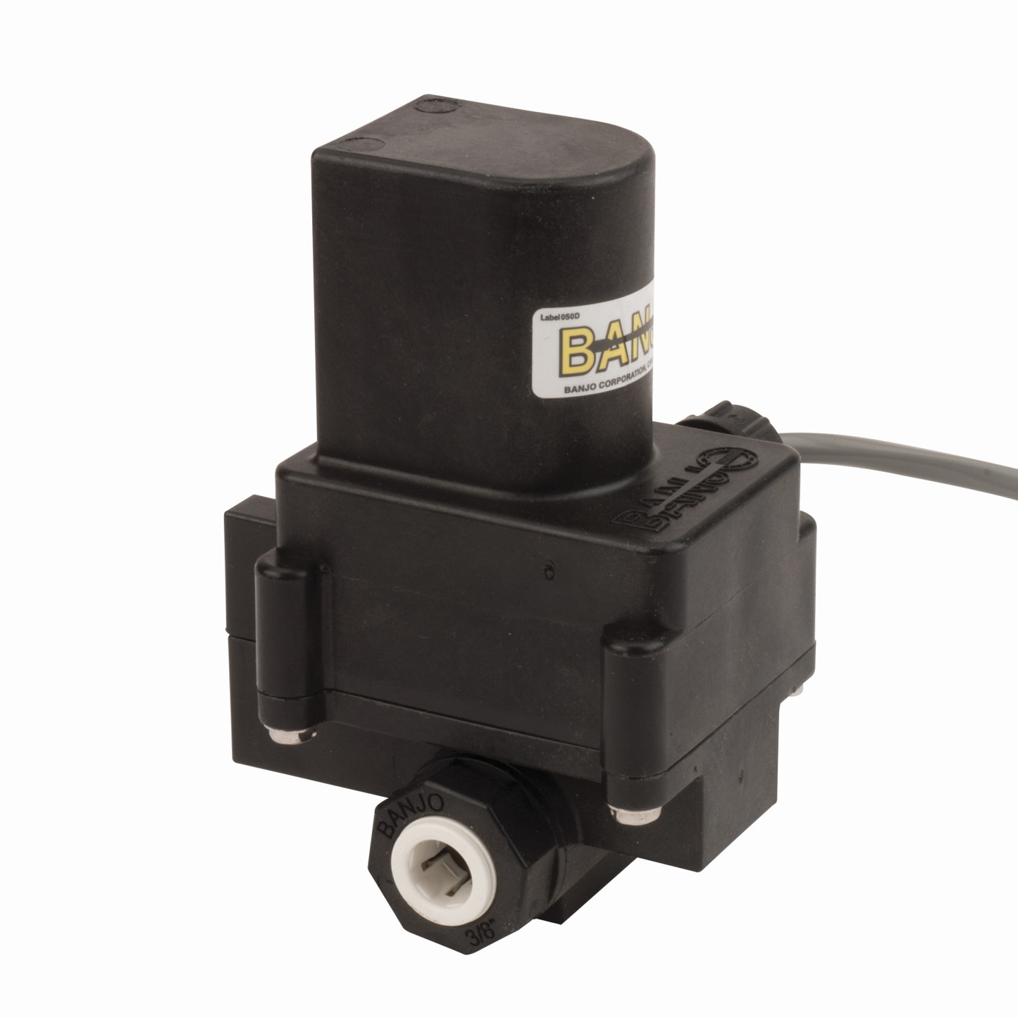 3/8-inch FP EV 3 Wire, 12VDC, EPDM w/ Push Lock | LEV038PL | Banjo Corporation | Category-Valve, Connector Type-Female NPT, Material-Polypropylene