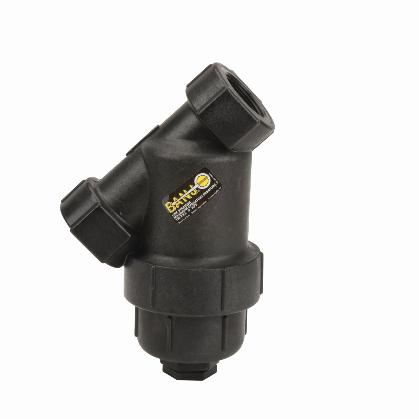 1 1/2-inch Y Strainer w/ 6 Mesh SS Screen | LS150-06 | Banjo Corporation | Category-Line Strainer, Connector Type-Female NPT, Material-Polypropylene