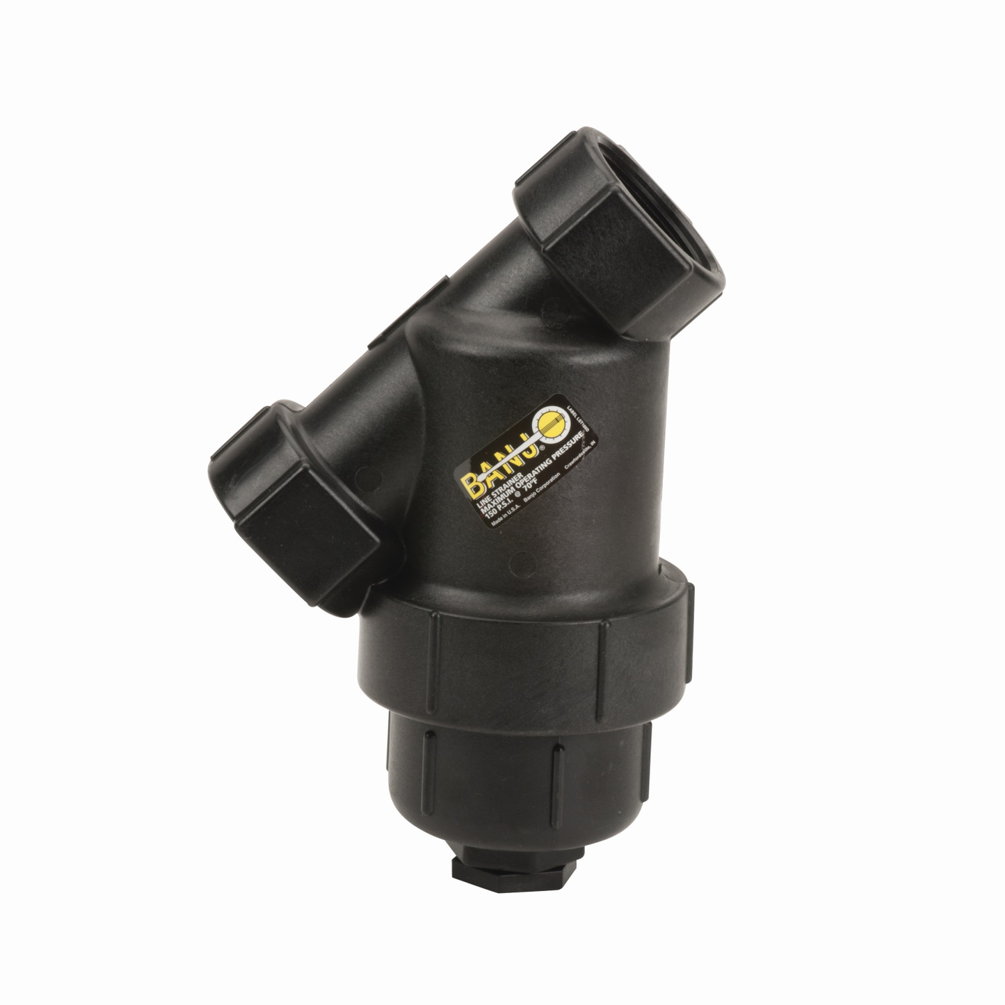 2-inch X 2-inch Y Strainer w/ 20 Mesh Poly Ribbed SS Screen | LS200-20 | Banjo Corporation | Category-Line Strainer, Connector Type-Female NPT, Material-Polypropylene