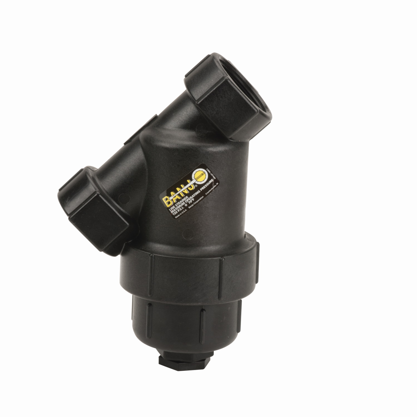 2-inch X 2-inch Y Strainer w/ 50 Mesh Poly Ribbed SS Screen | LS200-50 | Banjo Corporation | Category-Line Strainer, Connector Type-Female NPT, Material-Polypropylene
