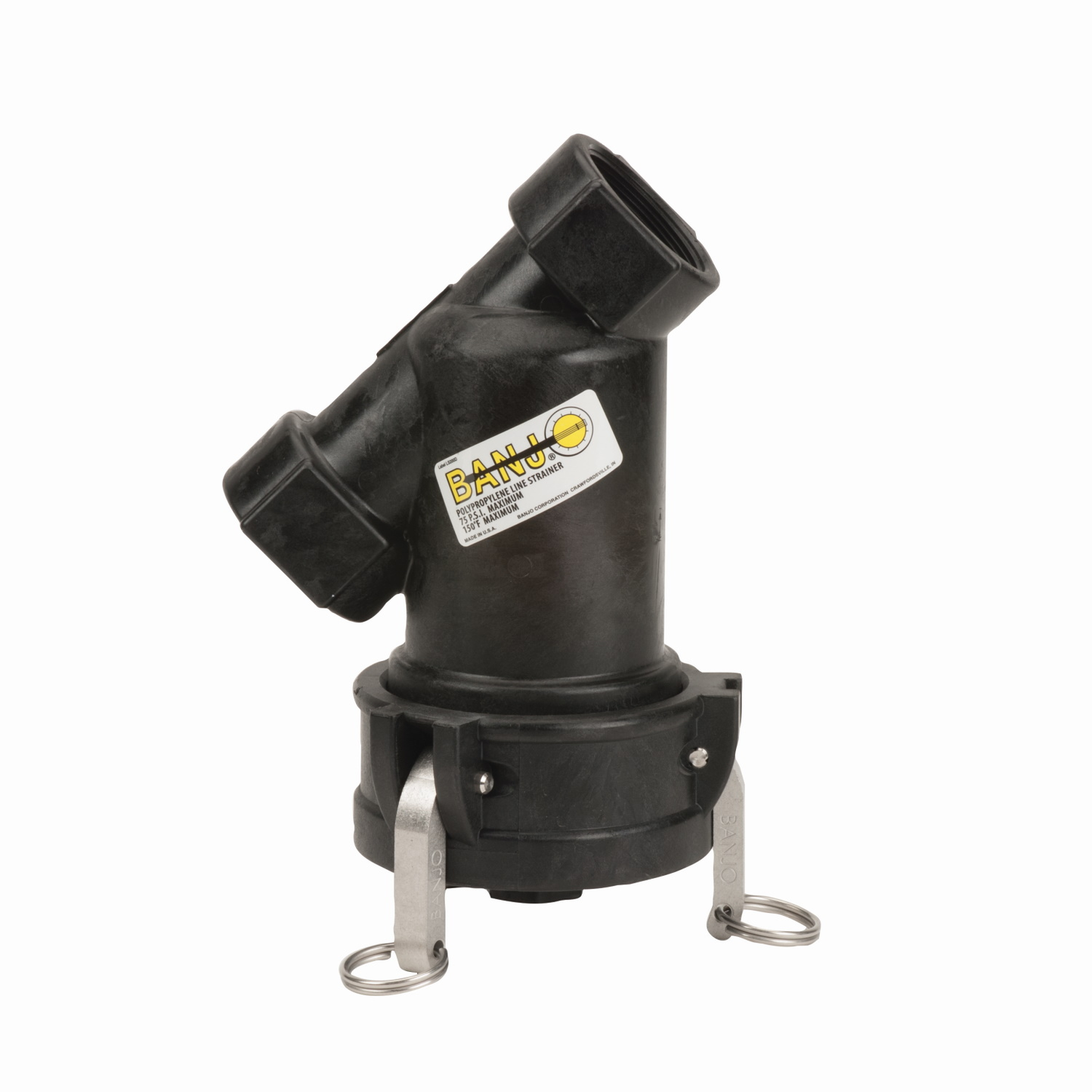 2-inch X 2-inch LSQ Strainer w/ 80 Mesh Screen | LSQ200-80 | Banjo Corporation | Category-Line Strainer, Connector Type-Female NPT, Material-Polypropylene