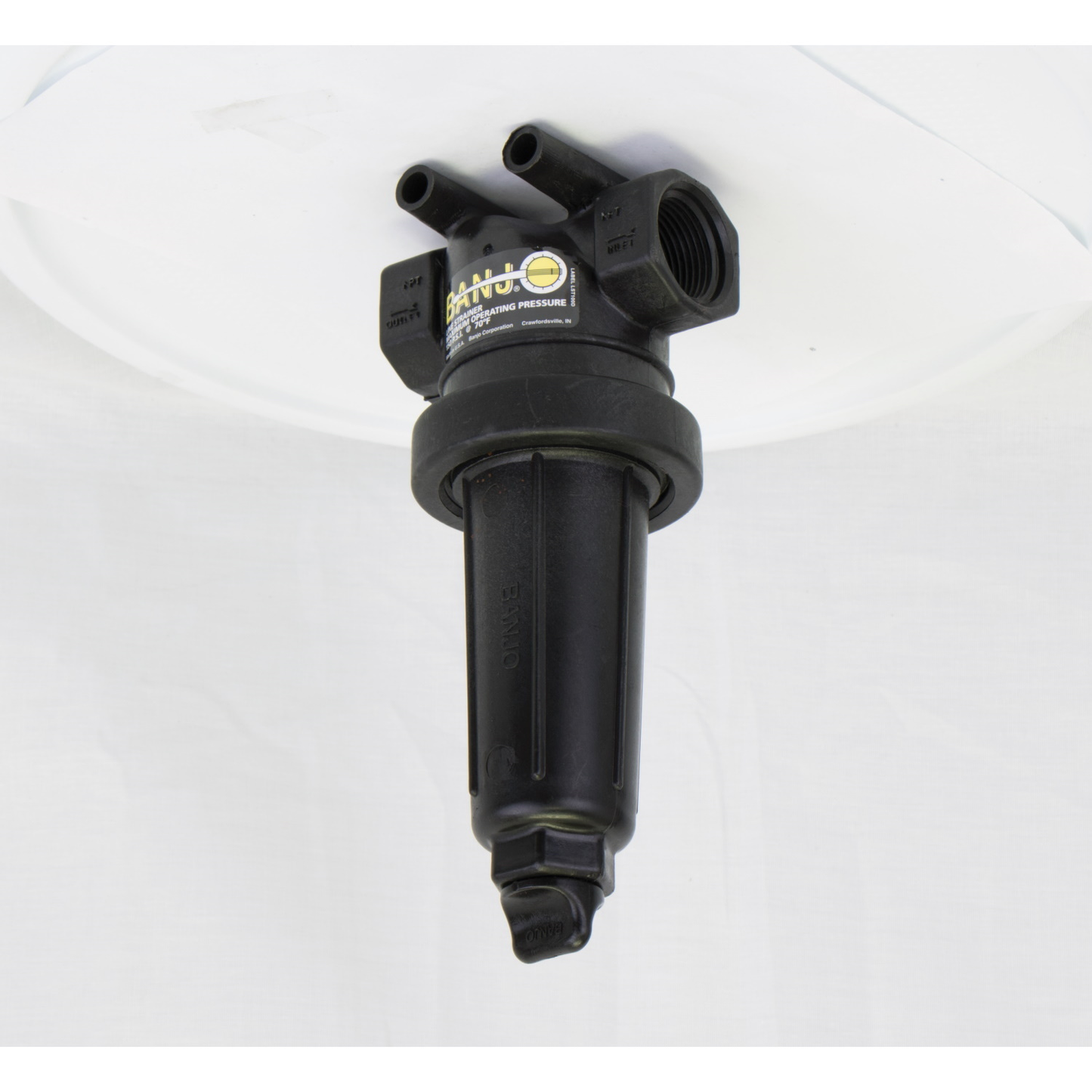 1-inch X 1-inch T Strainer w/ 16 Mesh SS Screen | LST100-16 | Banjo Corporation | Category-Line Strainer, Connector Type-Female NPT, Material-Polypropylene