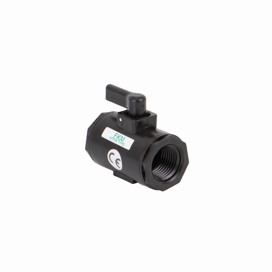 PP Valve Micro 1/2-inch FNPT X 1/2-inch FNPT | LV050V | Banjo Corporation | Category-Valve, Connector Type-Female NPT, Material-Polypropylene