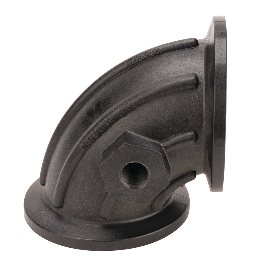 2-inch FP Flange X Flange SWP 1/4-inch Port | M220SWPG90 | Banjo Corporation | Category-Sweep, Connector Type-Full Port, Connector Type-Manifold Flange