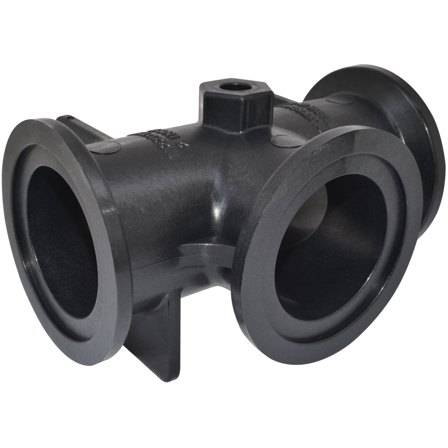 PP Tee 2-inch FP Flange X 2-inch FP Flange | M220TEE | TerreMax | Category-Tee, Connector Type-Manifold Flange, Material-Polypropylene