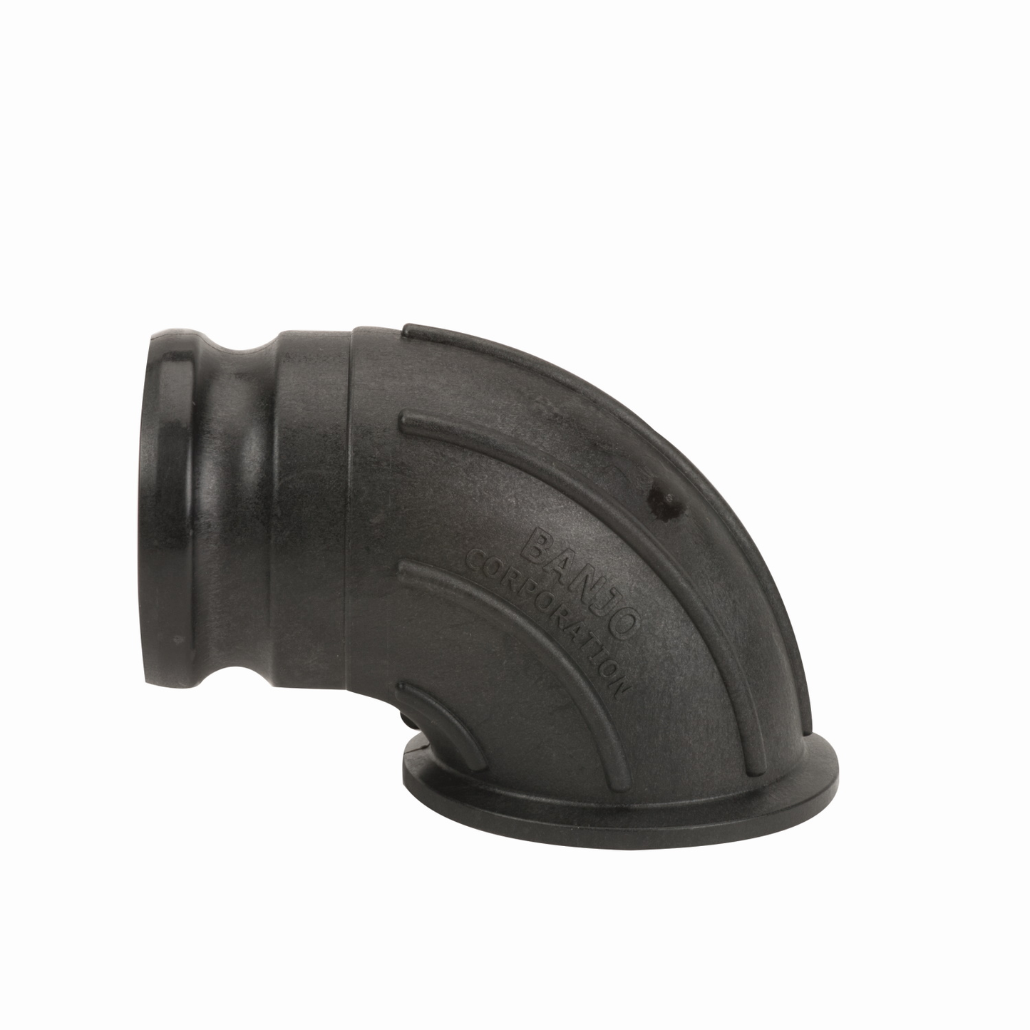 PP Sweep 90 DEG 3-inch FLG X 3-inch MQDC | M300ASWP90 | Banjo Corporation | Category-Sweep, Connector Type-Manifold Flange, Material-Polypropylene