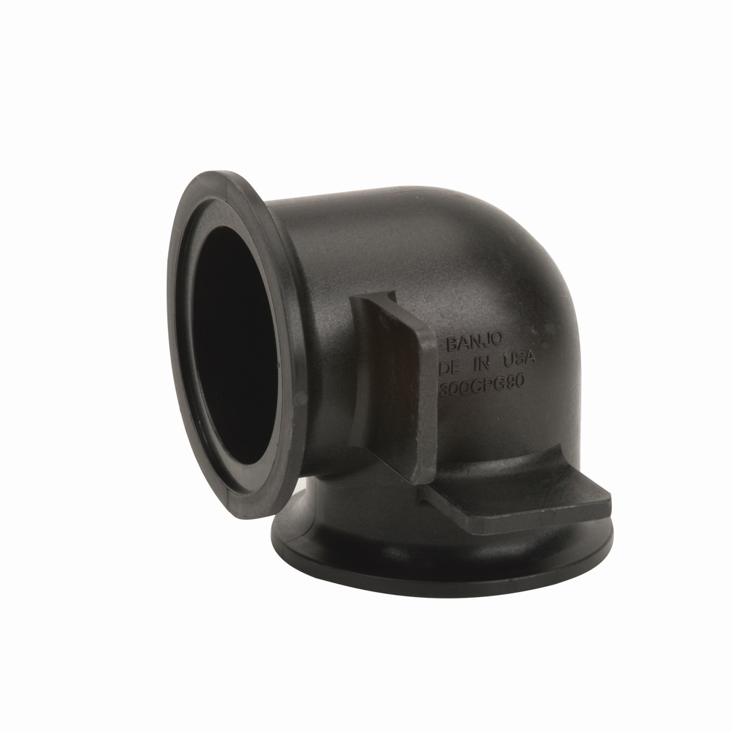 PP Elbow 90 DEG 3-inch FLG X 3-inch FLG | M300CPG90 | Banjo Corporation | Category-Elbow, Connector Type-Manifold Flange, Material-Polypropylene