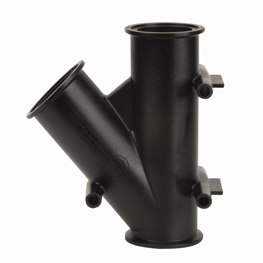 3-inch FP 45 DEG Y Flange | M300Y45 | Banjo Corporation | Category-Adapter, Connector Type-Manifold Flange, Material-Polypropylene