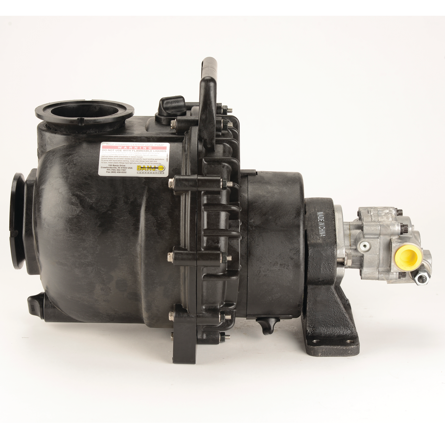 3-inch Manifold WS Pump Hydraulic w/ Hydraulic Motor | M305PHYW | Banjo Corporation | Category-Pump, Connector Type-Manifold Flange, Material-Polypropylene