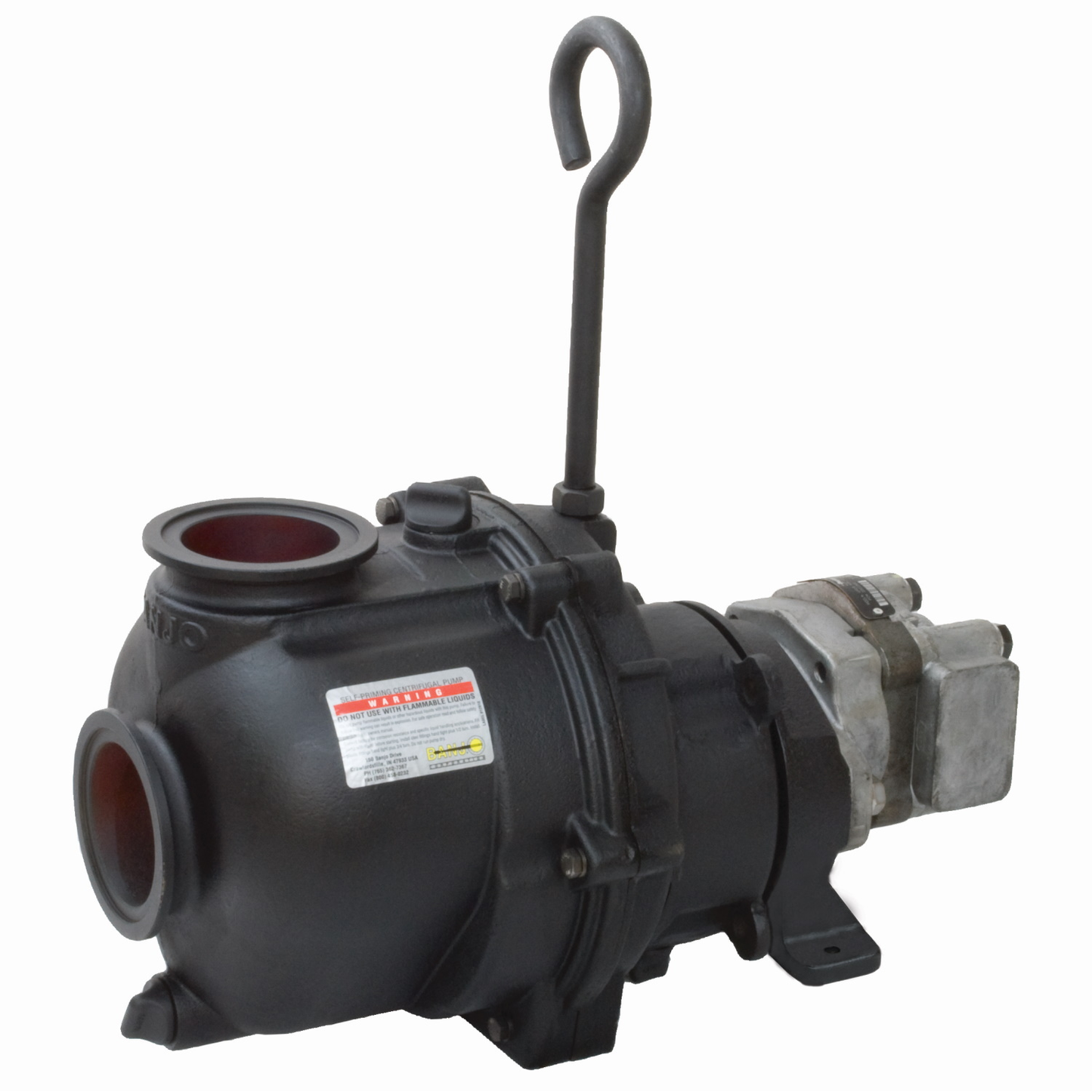 3-inch CI Manifold WS Pump w/ Hydraulic Motor | M332PIHYW | Banjo Corporation | Category-Pump, Connector Type-Manifold Flange, Material-Cast Iron