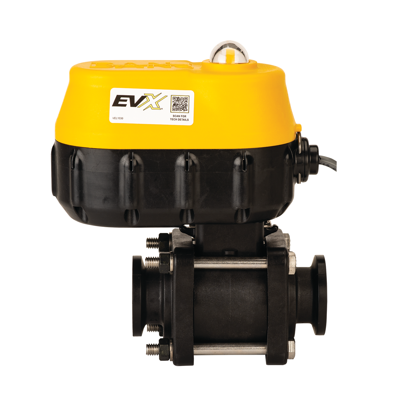 1-inch MEVX Side Load 3/4-inch SEC WWC 3W | MEVX100SL | Banjo Corporation | Category-Valve, Connector Type-Manifold Flange, Material-Polypropylene