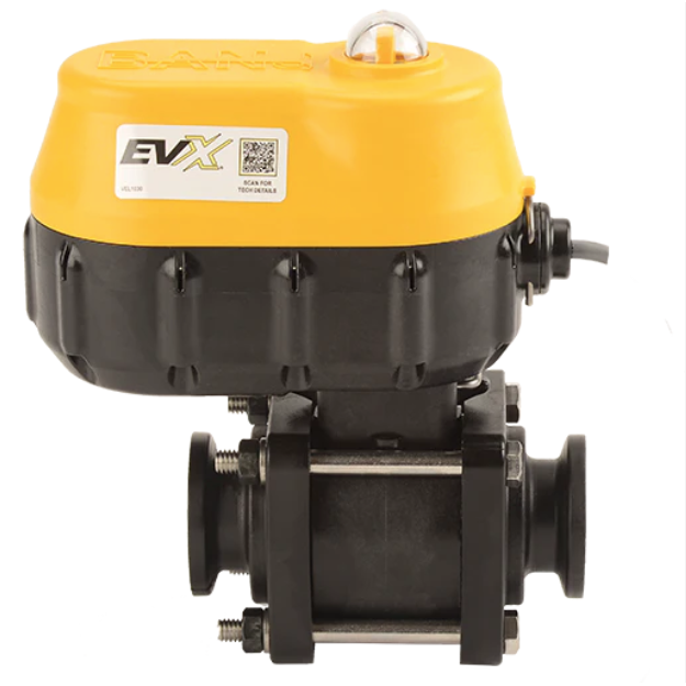 2-inch MEVX SP Bolted 1/2-inch SEC WWC 3W | MEVX201 | Banjo Corporation | Category-Valve, Connector Type-Manifold Flange, Material-Polypropylene