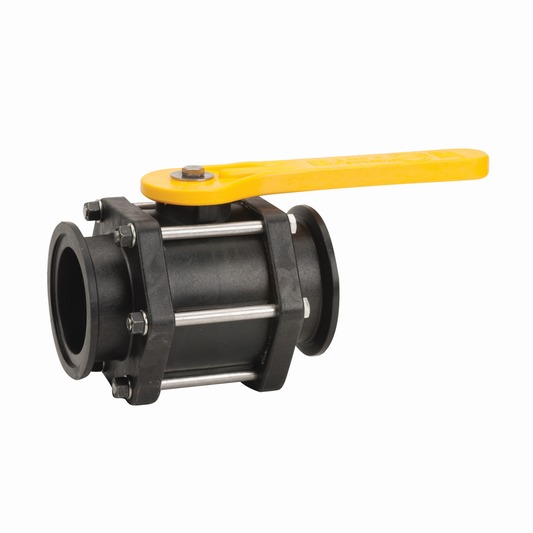 PP Valve 3-inch FLG X 3-inch FLG | MV300 | Banjo Corporation | Category-Valve, Connector Type-Manifold Flange, Material-Polypropylene